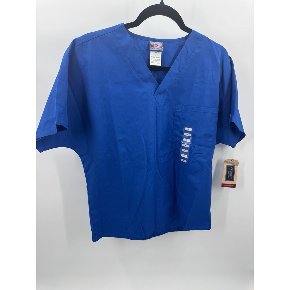 NWT‎ Cherokee Workwear Scrub Top V-Neck Unisex #4777 Size S